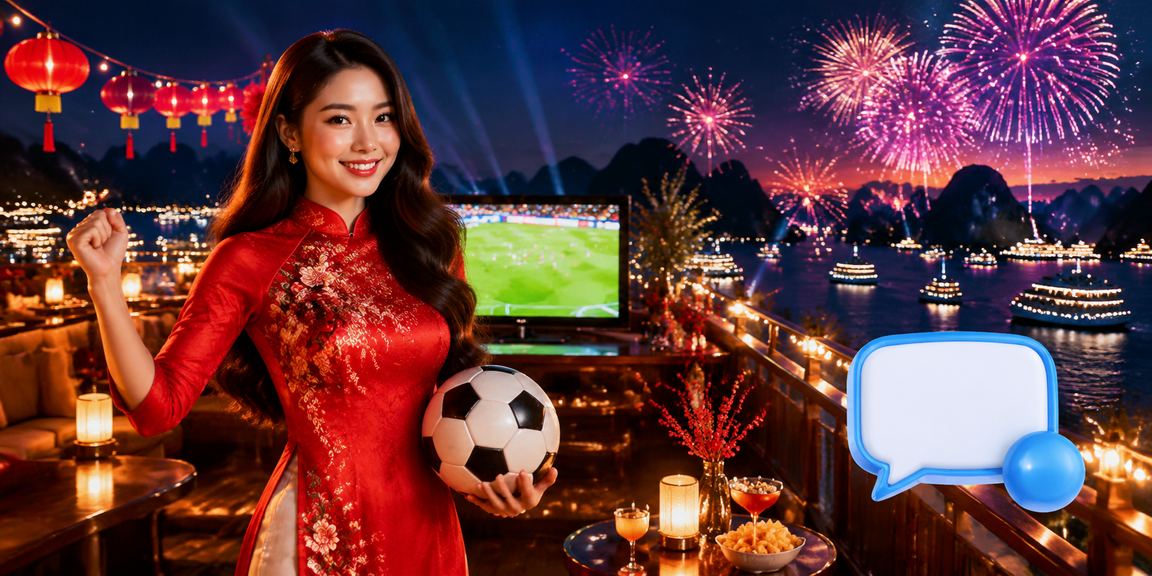 Người dùng tại Hạ Long theo dõi bóng đá dịp Tết trên điện thoại